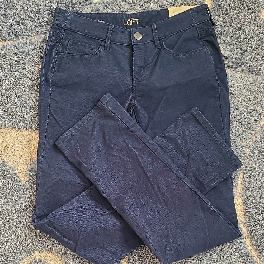 LOFT Women's Dark Blue Straight Leg Jeans